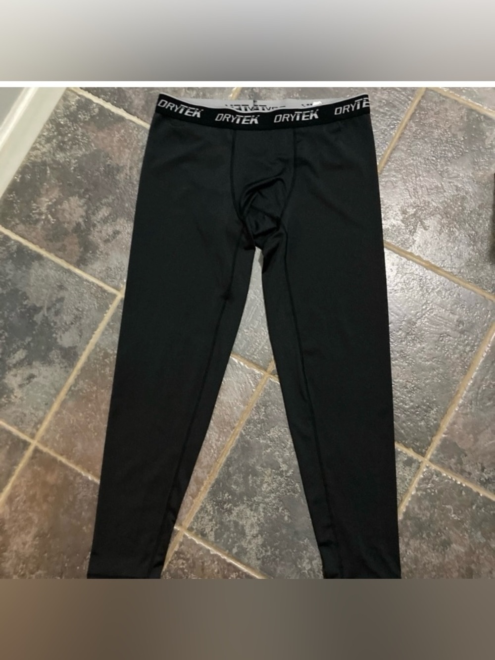 Tek Gear Men's DRYTEK Black Athletic Compression Pants Size L